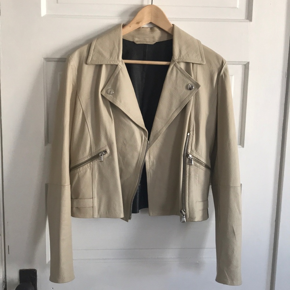 SportMax leather Moto jacket